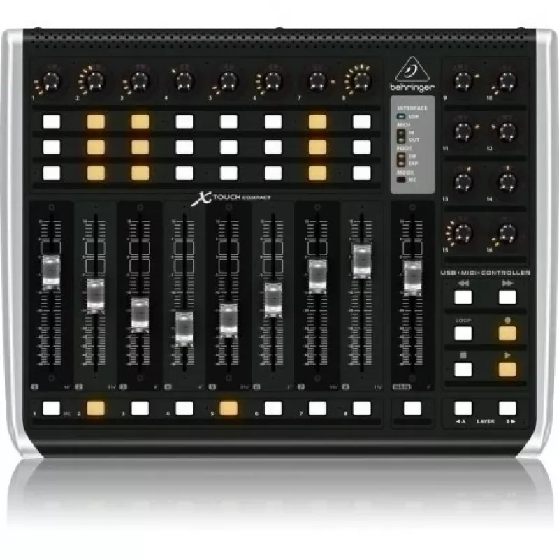 Behringer X-TOUCH COMPACT teclado MIDI USB Negro