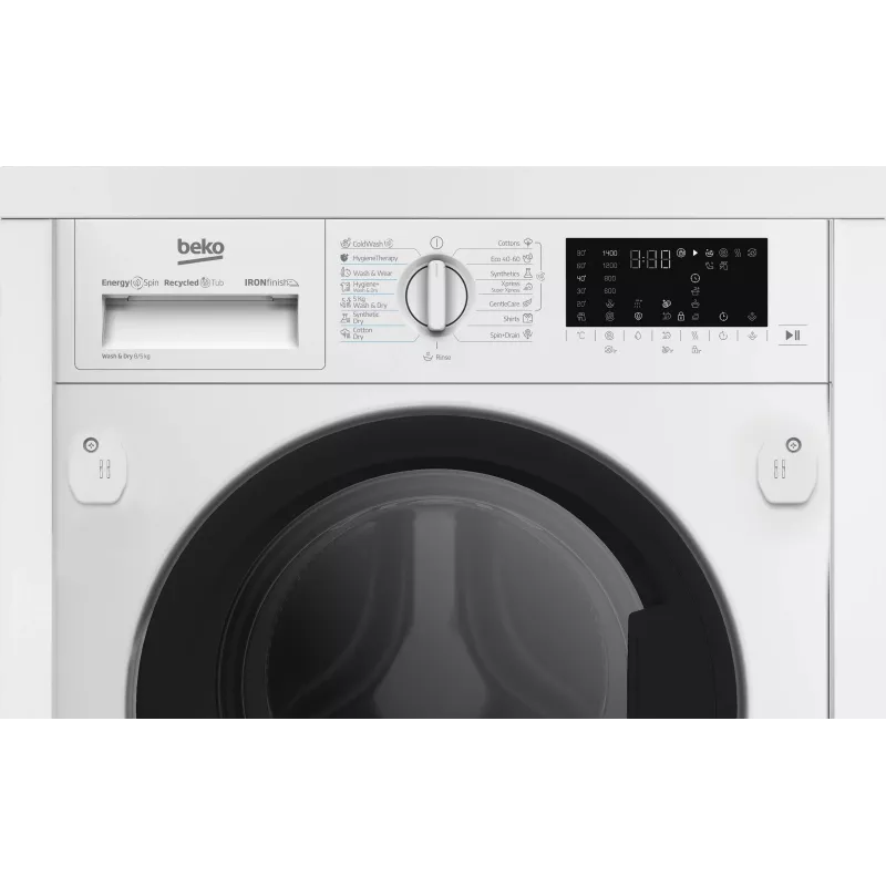 Lavadora secadora BEKO B5DBT68547W integrable, 8 kg lavado / 5 kg secado, 1400 rpm