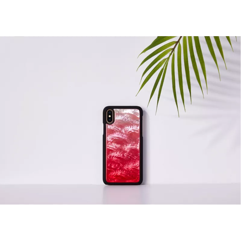 Funda para smartphone iKins para iPhone XS / XS S – pink lake y negra, funda protectora