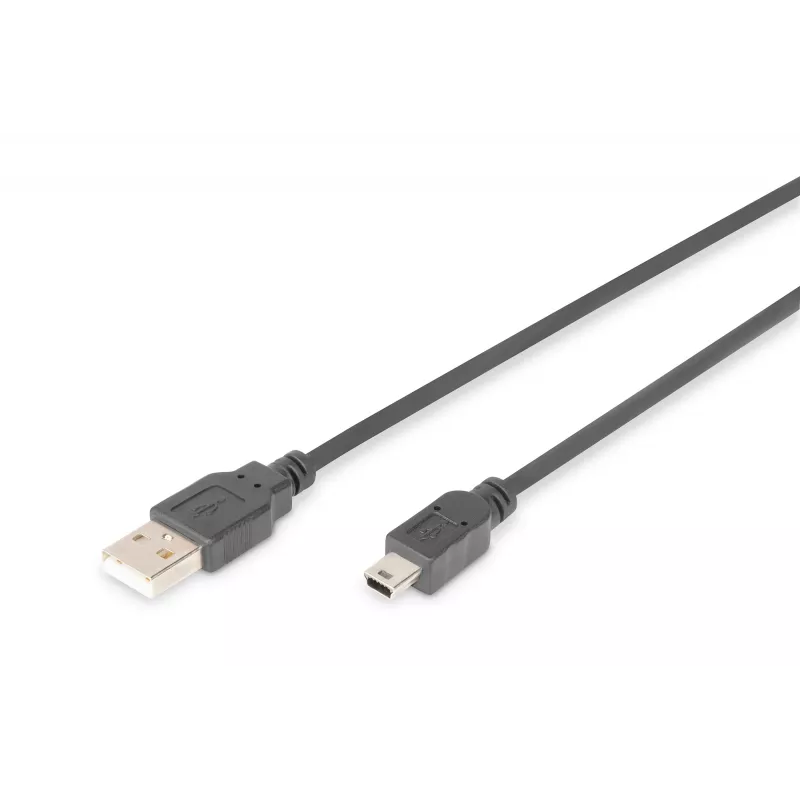 ASM AK-300108-018-S Cable ASSMANN USB 2.0 HighSpeed Canon Type-A / Mini-USB B (5 pines) macho 1,8 m