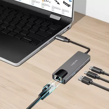 Hub USB 3.2 Gen1, 3 puertos con Ethernet 2,5G