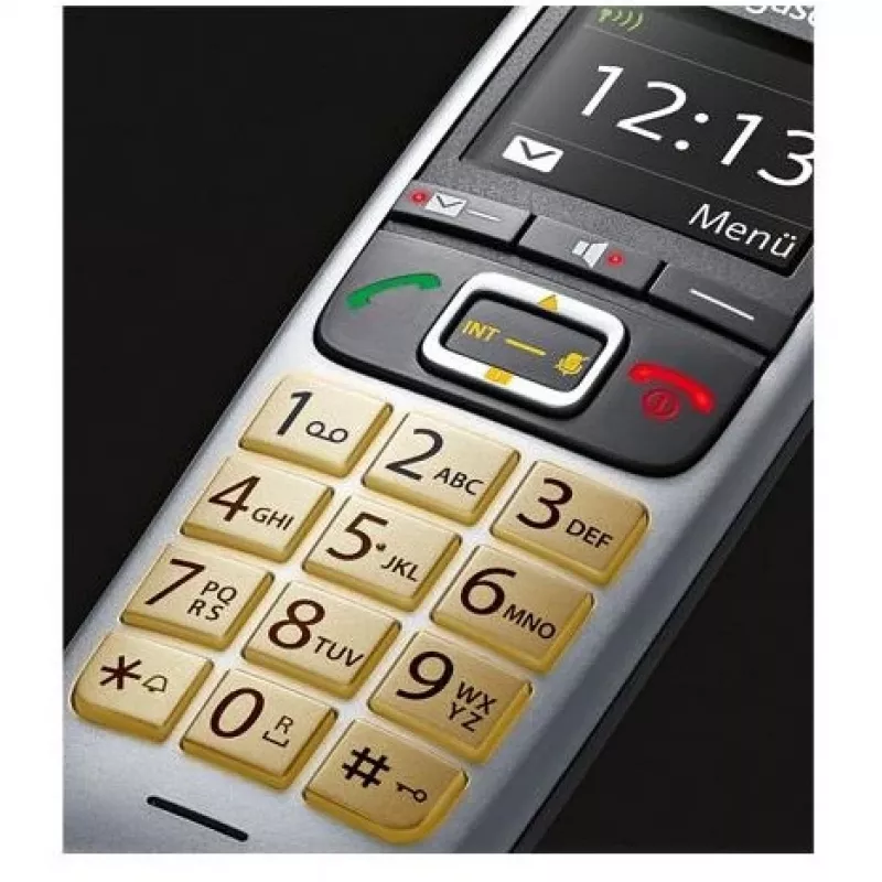 Gigaset E560 teléfono DECT teléfono identificación de llamadas negro, plata