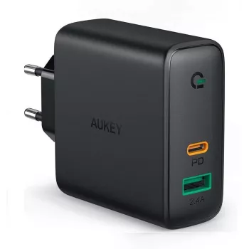 Cargador de pared 2xUSB Power Delivery (1xUSB A+1xUSB C) 5.4A 30W Dynamic Detect PA-D1
