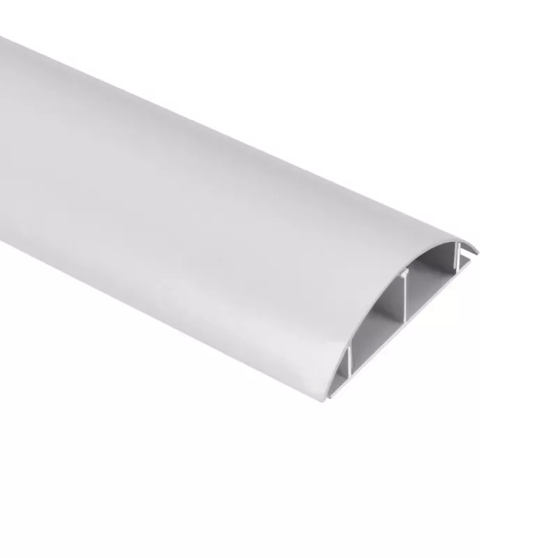 Canaleta para cables de aluminio MACLEAN MC-814 S, plateada – canal para cables de superficie