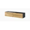 Conjunto de armarios de salón Cama VIGO 22 negro/roble wotan