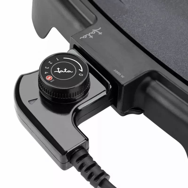 Parrilla eléctrica Jata JEGR1241 con revestimiento antiadherente y control de temperatura ajustable