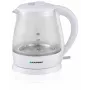 Hervidor eléctrico BLAUPUNKT 1 L 1630 W blanco — cuerpo de cristal, base 360°, apertura por botón