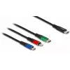 Cable de carga USB 3 en 1 DeLOCK USB Type-C Lightning Micro USB 30 cm