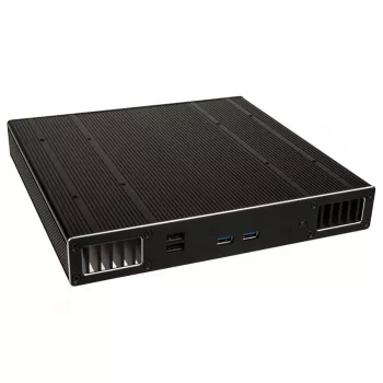 Akasa Plato TN - factor de forma ultracompacto (USFF) - PC - negro - aluminio - oficina en casa - Kensington