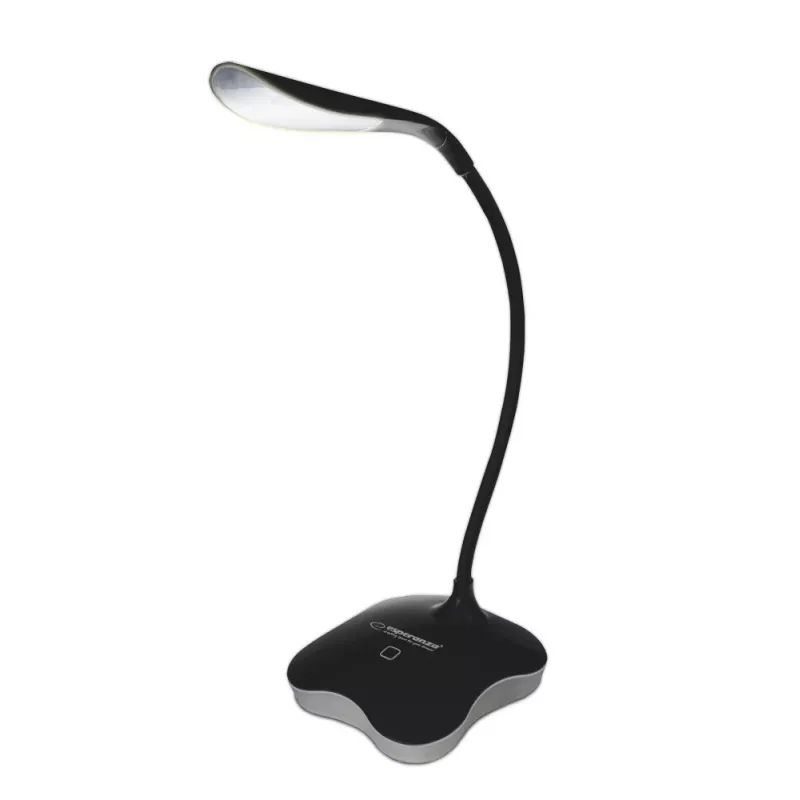 Esperanza ELD105K Mimosa lámpara de escritorio LED, 3 W, negra
