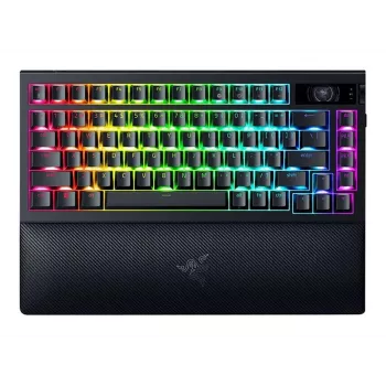 Teclado mecánico para gaming Razer BlackWidow V4 Pro 75% inalámbrico, tasa de sondeo de 4000 Hz, interruptores táctiles naranjas