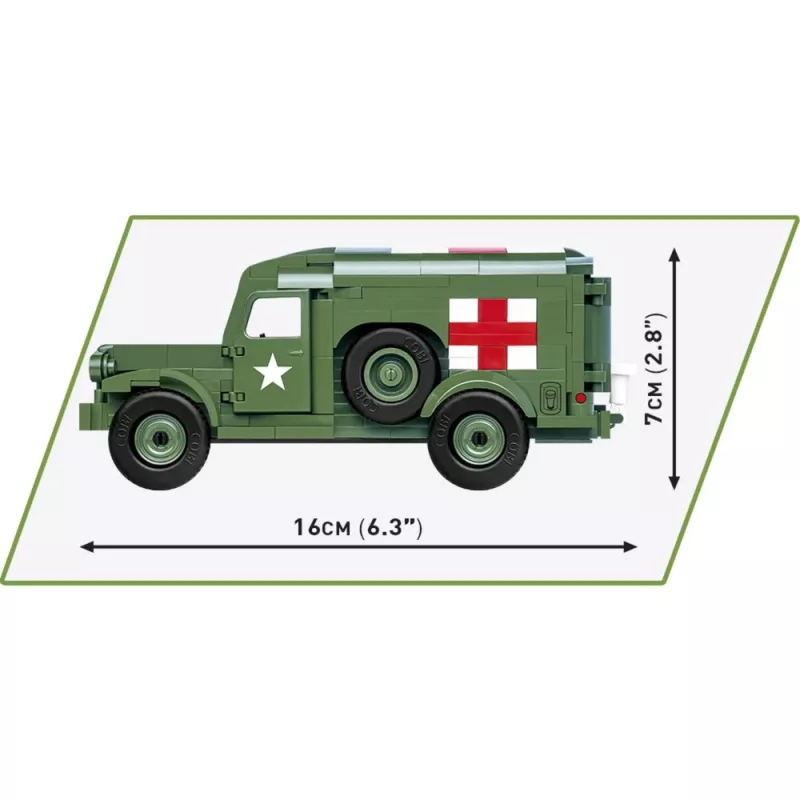 Juguete de construcción Cobi Dodge WC-54 Ambulancia modelo 2257 escala 1:35 kit de montaje