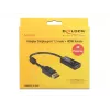 DeLOCK - Adaptador de vídeo/audio - DisplayPort / HDMI - DisplayPort (M) - HDMI, 19 pines (H) - 20 cm - (DisplayPort 1.2) - Negro (62609)