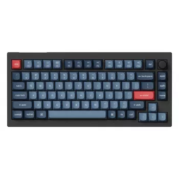 Teclado Keychron V1 Max universal USB RF Wireless Bluetooth Negro Gris 75% Mecánico