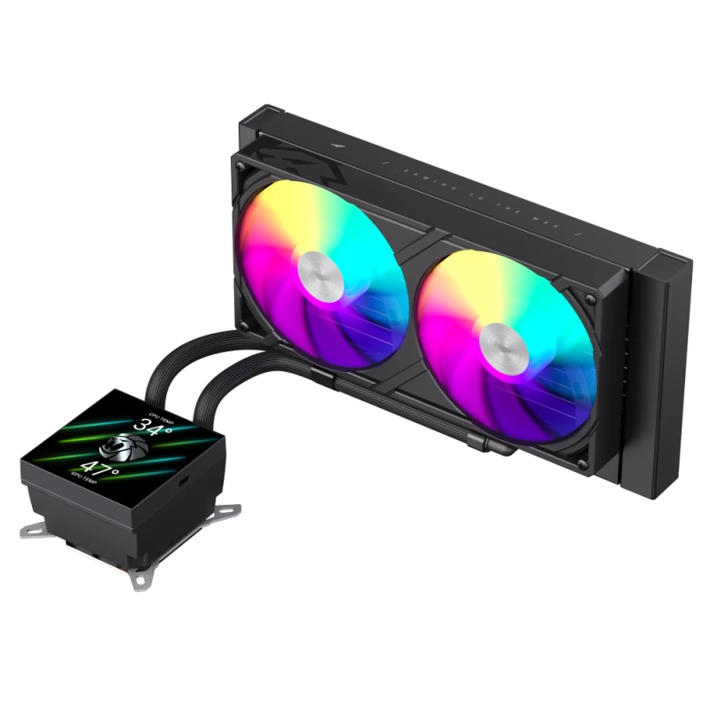 Refrigeración líquida para CPU Gamemax | GLACIER 240 LCD BK | Intel, AMD