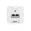 Toma de red Digitus DN-9007-1 CAT 6A Clase EA, 2x RJ45, apantallada, empotrable, blanca
