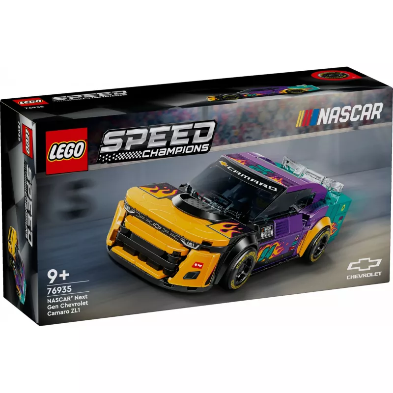 Juguete de construcción LEGO Speed Champions 76935 NASCAR Next Gen Chevrolet Camaro ZL1, 328 piezas, 1 minifigura, edad 9+