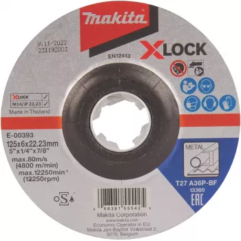 Makita - Disco de lijar - para metal - 125 mm - Grano: A36P-BF
