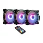 Ventilador de carcasa INTER-TECH Argus RS-08 120mm ARGB - pack de 3, Negro