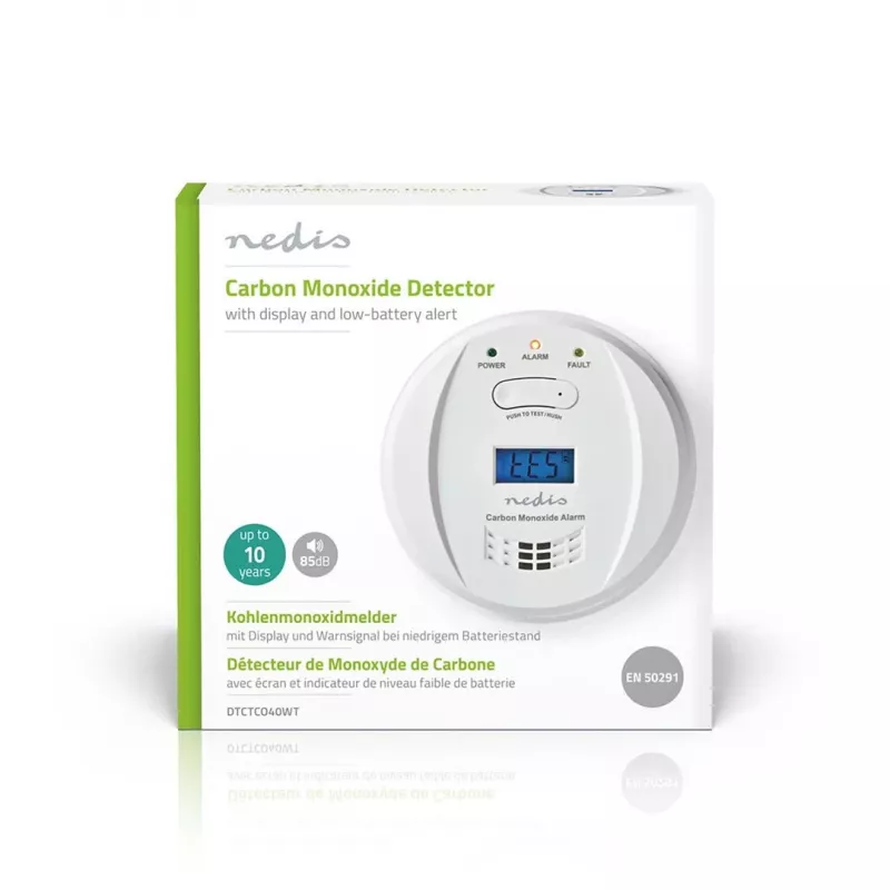 Detector de gas Nedis DTCTCO40WT monóxido de carbono (CO)