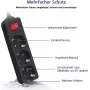 Regleta de enchufes helos CLASSIC 3 tomas 1,5 m con interruptor