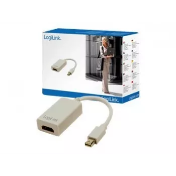 Adaptador de cable de vídeo LOGILINK Mini DisplayPort a HDMI tipo A CV0036A, 0,1 m, gris