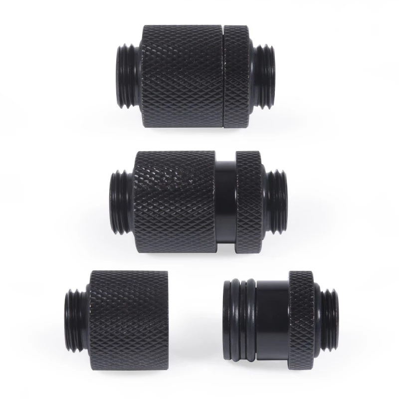 Alphacool ES D-Plug 20 mm de G1/4 macho a G1/4 macho, Deep Black