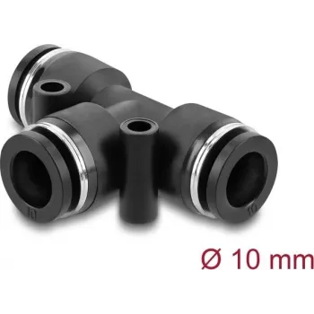 DeLOCK 60750 conector neumático en T 10 mm con dos orificios de montaje