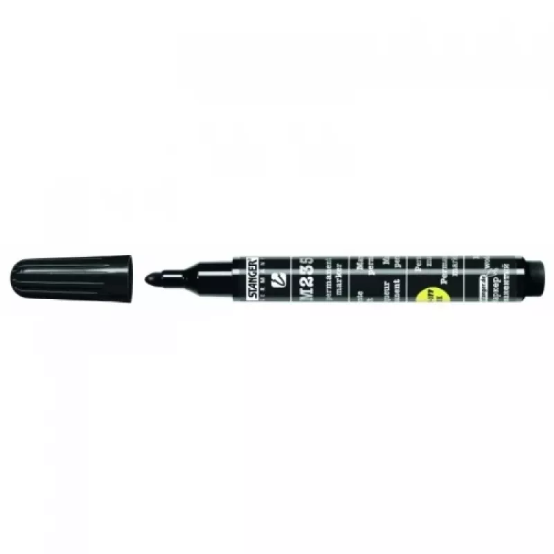 Rotulador permanente STANGER 235, 1-3 mm, punta bala, negro 1213-500 1 ud.