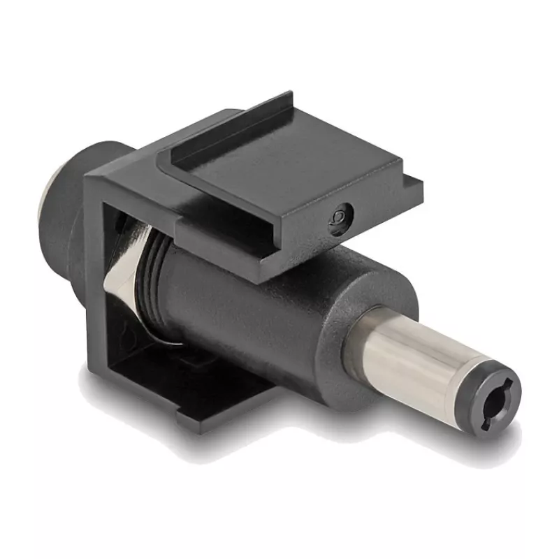 Módulo Keystone DeLOCK DC 5,5 x 2,5 mm conector hembra a DC 5,5 x 2,1 mm conector macho negro