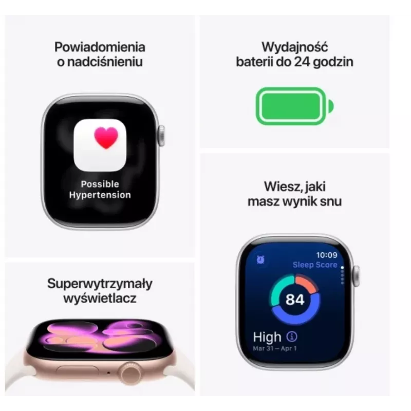 Apple Watch Series 11 GPS 46mm Caja de aluminio oro rosa con correa deportiva Light Blush S/M