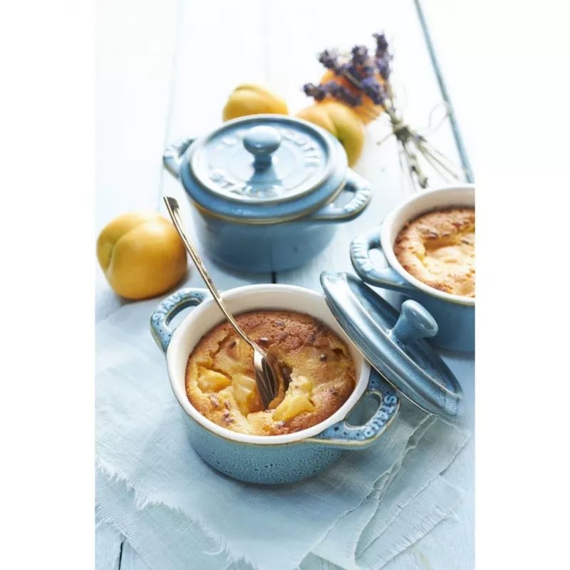 Staub Mini Cocotte Redonda, 4 uds. - 200ml, Turquesa Antiguo