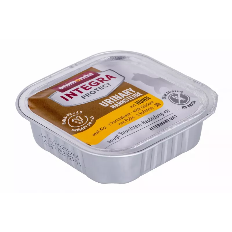 Comida húmeda para gatos animonda Integra Protect Grain Free Huhn 100 g — cuidado de las vías urinarias, adult