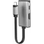 ALOGIC MagForce DUO Charge - Adaptador de vídeo - 24 pin USB-C macho a HDMI, USB-C (solo alimentación) hembra - 13,5 cm - Gris espacial - Compatibilidad con 4K 60 Hz