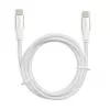 Cable USB-C a USB-C IBOX IKUTC2W 2 m, USB 2.0, 3 A, blanco, trenzado textil