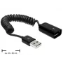 Cable USB DeLOCK 83163 0,6 m USB 2.0 A a A negro