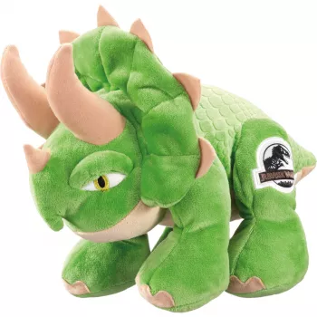 Jurassic World, Triceratops, peluche verde/beige, 25 cm