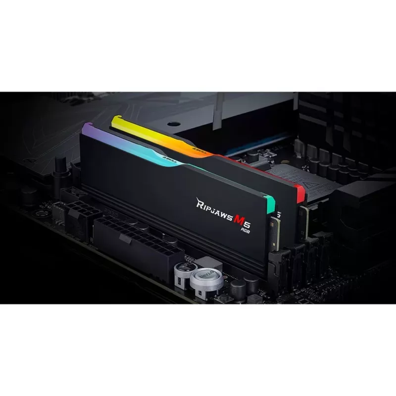 DIMM 32 GB DDR5-6000, memoria RAM negra, F5-6000J2836G16GX2-RM5RK, Ripjaws M5 RGB, INTEL XMP