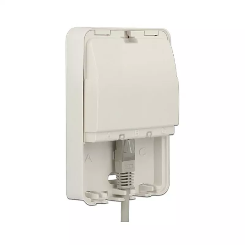Delock 86262 Caja Keystone de superficie, 3 puertos, blanca (RAL 9010)