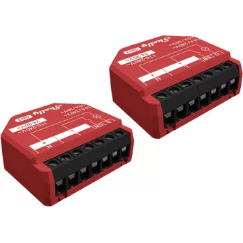 Interruptor inteligente Shelly SHELLY_1PM_GEN3_2ER — inalámbrico 110–240V, consumo 1,2W, máx. 240V, carcasa de plástico, 42×16×37 mm, pack de 2