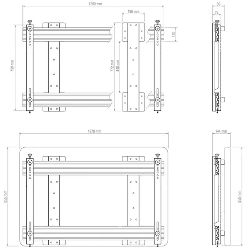 Hagor WH 5863 soporte de pared para Cisco WebEx Board 55 / Board Pro 55, 139,7 cm (55″), 50 kg, gestión de cables trasera, negro