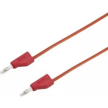 VOLTCRAFT Cable de prueba [conector macho 4 mm - conector macho 4 mm] 5 m rojo MSB-300 (MSB-300-5-Rot)