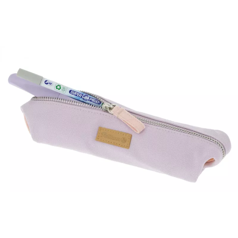 Estuche blando para bolígrafos Pelikan 521000 poliéster albaricoque lavanda