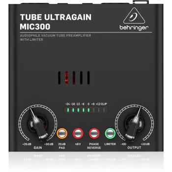 Preamplificador de audio Behringer MIC300 negro