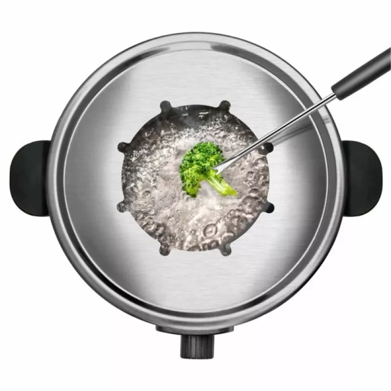 Set de fondue Taurus FF2 2 L para 8 personas, carcasa de acero inoxidable, 1000 W, 230 V, negro/plata