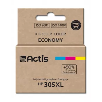 Cartucho de tinta ACTIS KH-305CR compatible con HP 305XL – color (cian, magenta, amarillo), a base de tinte 18 ml, rendimiento estándar, pack individual