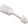 Adaptador de género de cable DeLOCK 88170 RJ10 0,03 m transparente blanco