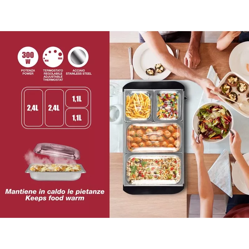 Placa de cocina Beper P101TEM002, 2 zonas de cocción, control táctil