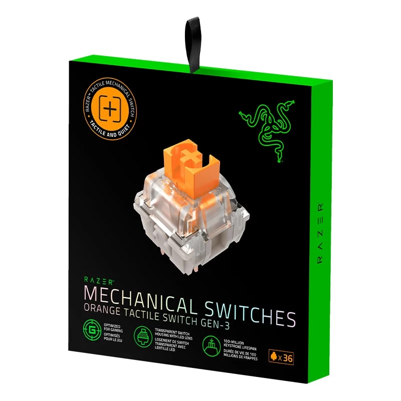 Interruptor de teclas Razer RC21-02040300-R3M1 naranja transparente 36 unidades