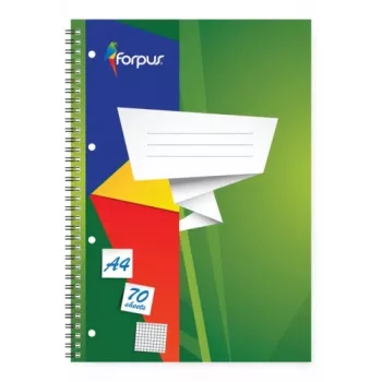 Bloc de espiral Forpus, A4/70, cuadriculado, tapa blanda 0722-003